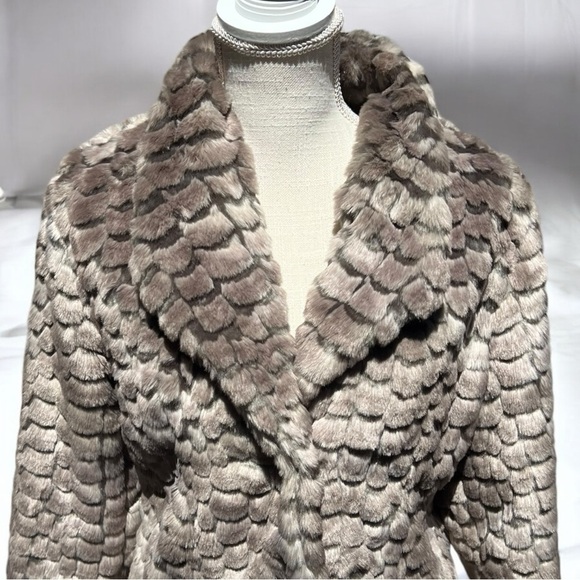 🌻Nic + Zoe Fancy Fluffy Faux Fur Collared Jacket Size Medium - Picture 3 of 13